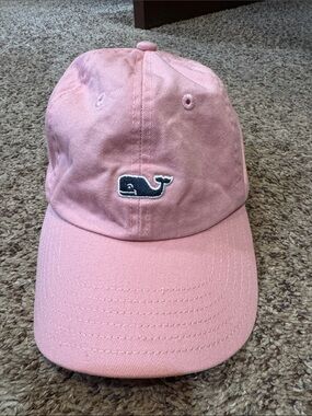 Vineyard vines Pink womens Baseball Cap with Whale Logo